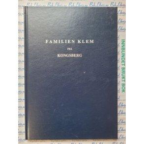 Slektstavle over Familien Klem fra Kongsberg