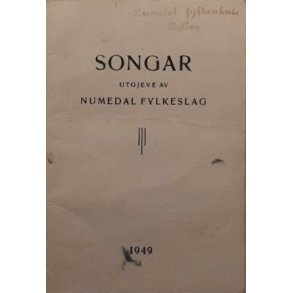 Songar utgjeve av Numedal Fylkeslag 1949 (Heftet)
