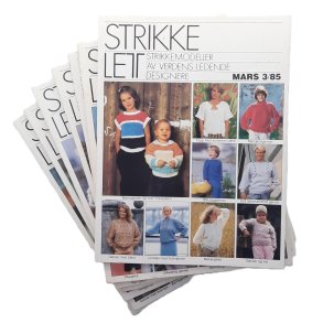 StrikkeLett - Strikkemodeller av verdens ledende designere -  7 hefter 1985 (Heftet)