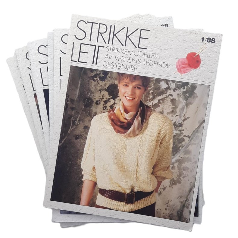 StrikkeLett - Strikkemodeller av verdens ledende designere -  8 hefter 1988 (Heftet)