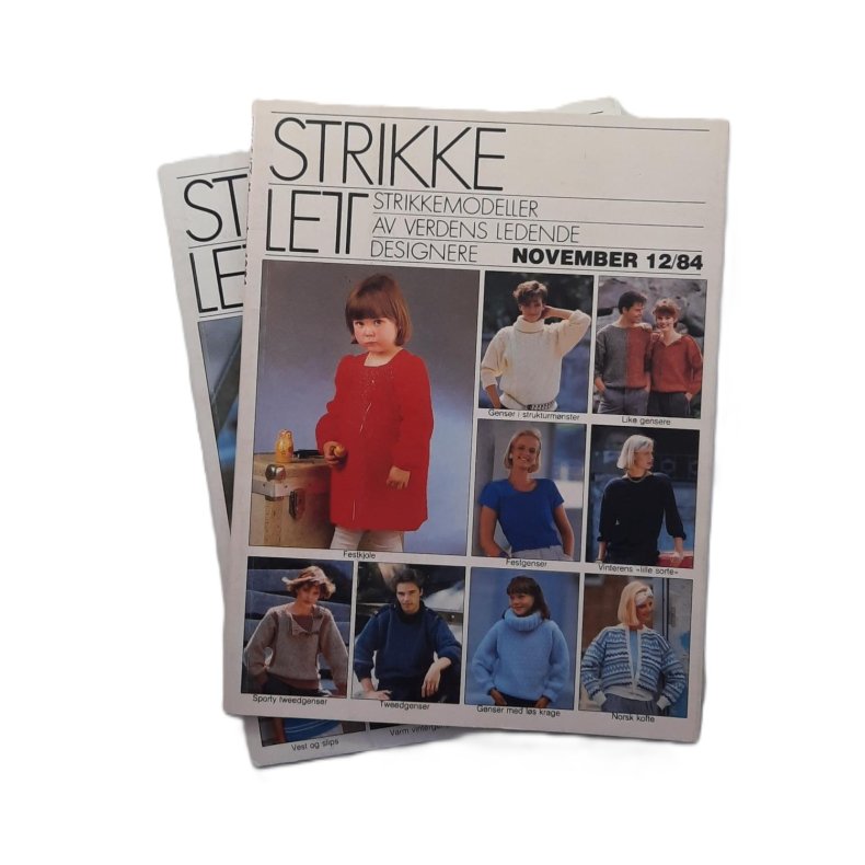 StrikkeLett - Strikkemodeller av verdens ledende designere - Nr. 12/84 og 13/84 (Heftet)