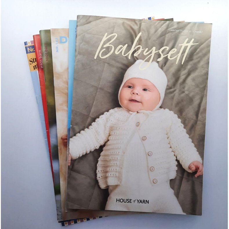 Strikkehefter 6 stk til barn/baby (Heftet)