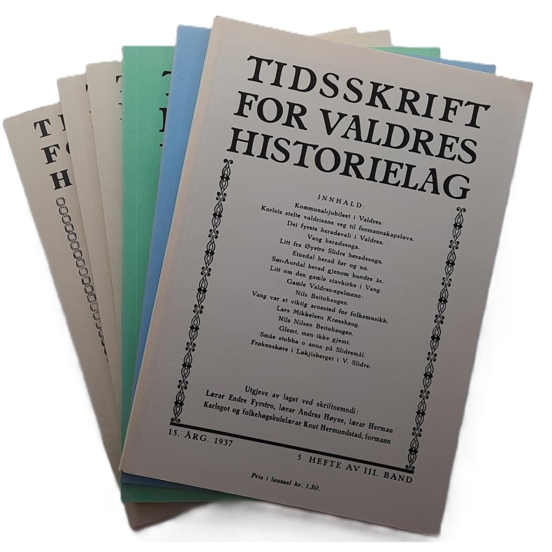 Tidsskrift for Valdres Historielag 11. til 20. rgang (Heftet)