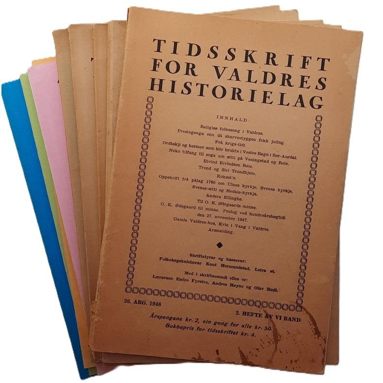 Tidsskrift for Valdres Historielag 22. til 30. rgang (Heftet)