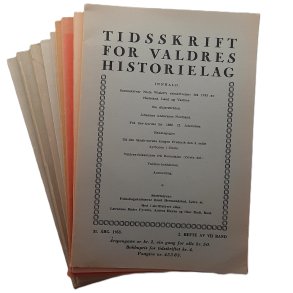 Tidsskrift for Valdres Historielag 31. til 40. aargang (Heftet)