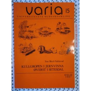 Tom Bloch-Nakkerud - Kullgropen i jernvinna verst i Setesdal Varia 15