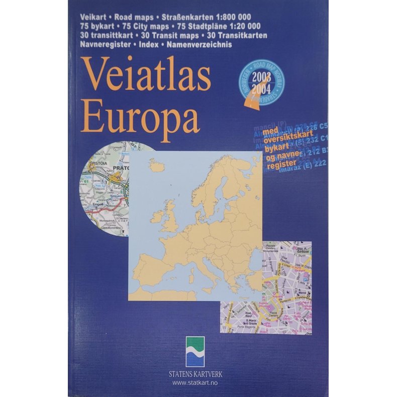 Veiatlas Europa (Heftet)