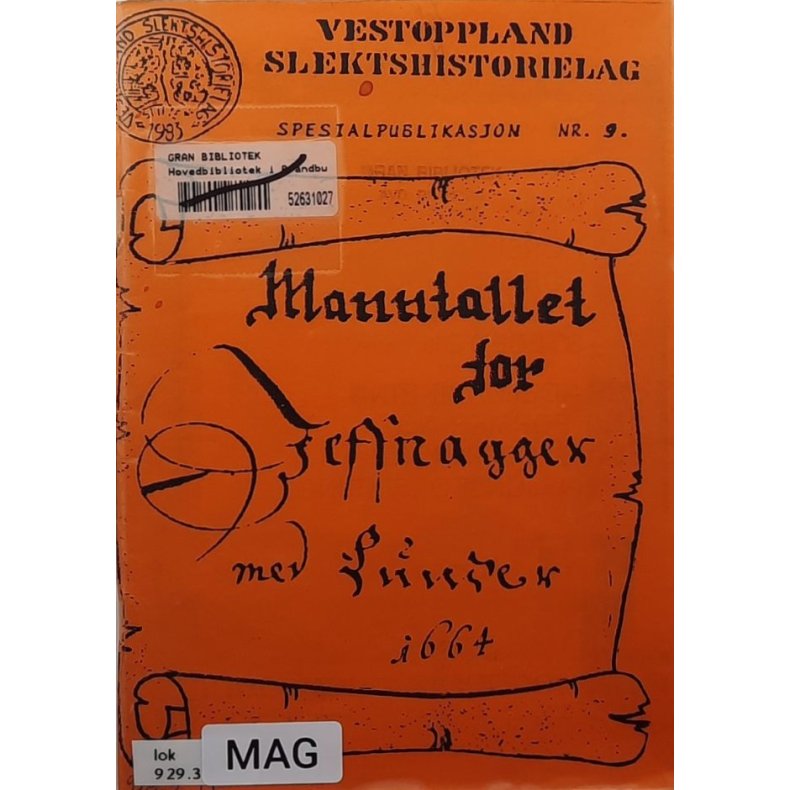 Vestoppland slektshistorielag Spesialpublikasjon Nr. 9. 