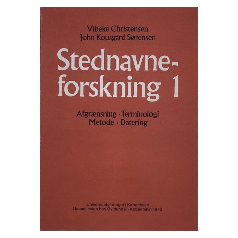 Vibeke Christensen m.fl. - Stednavneforskning 1 (Heftet)