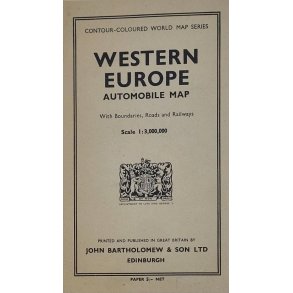 Western Europe Automobil map (1949)
