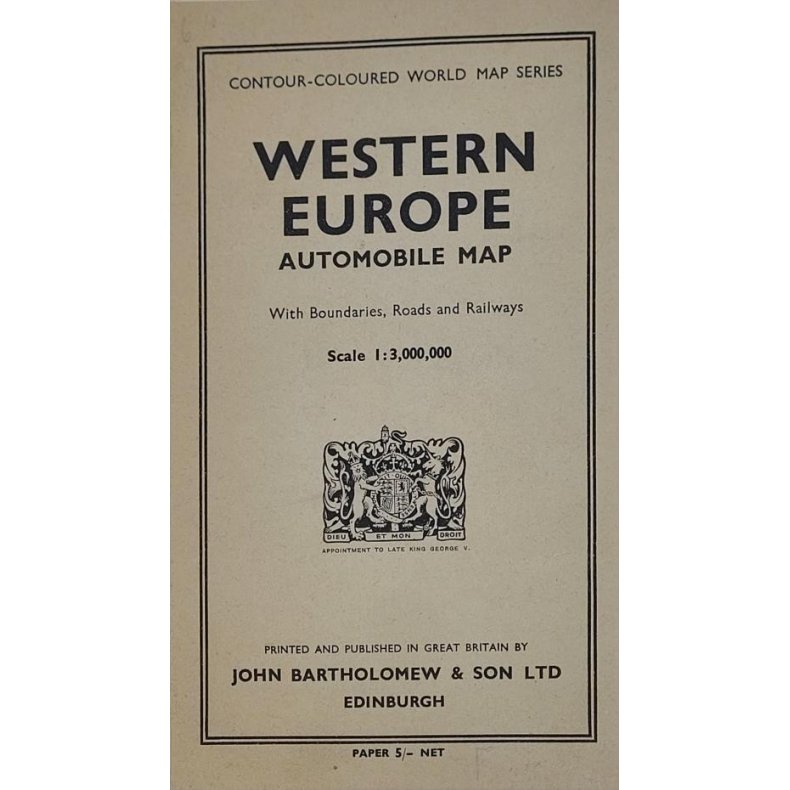 Western Europe Automobil map (1949)