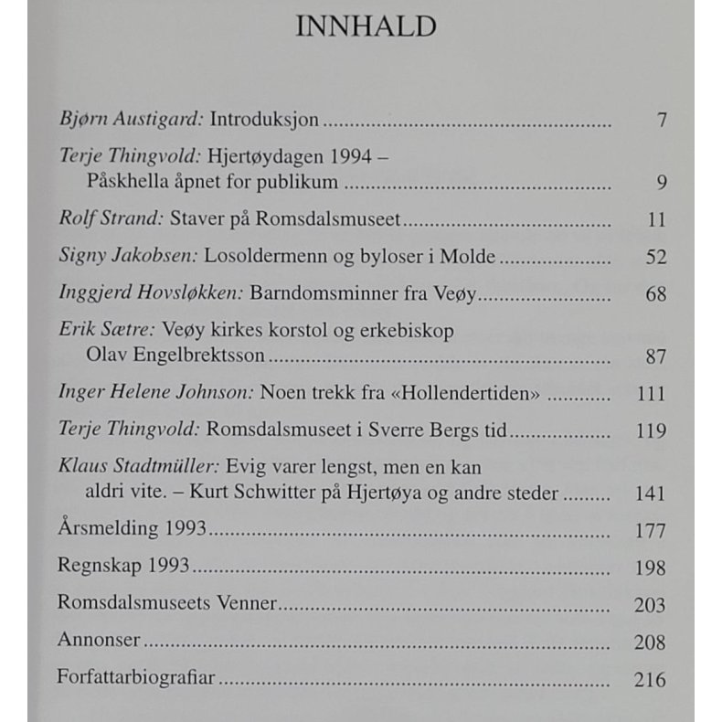 Romsdalsmuseets rbok 1994 - Fiskerimuseet p Hjertya