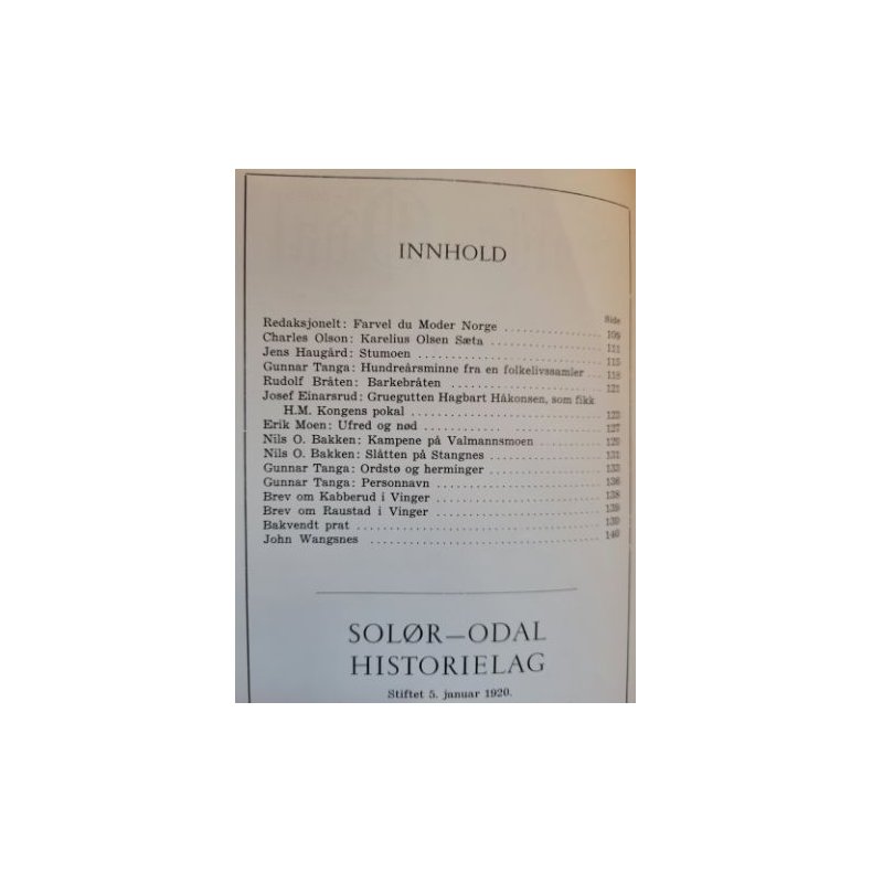 Solr-Odal Nr. 1 - 1976 