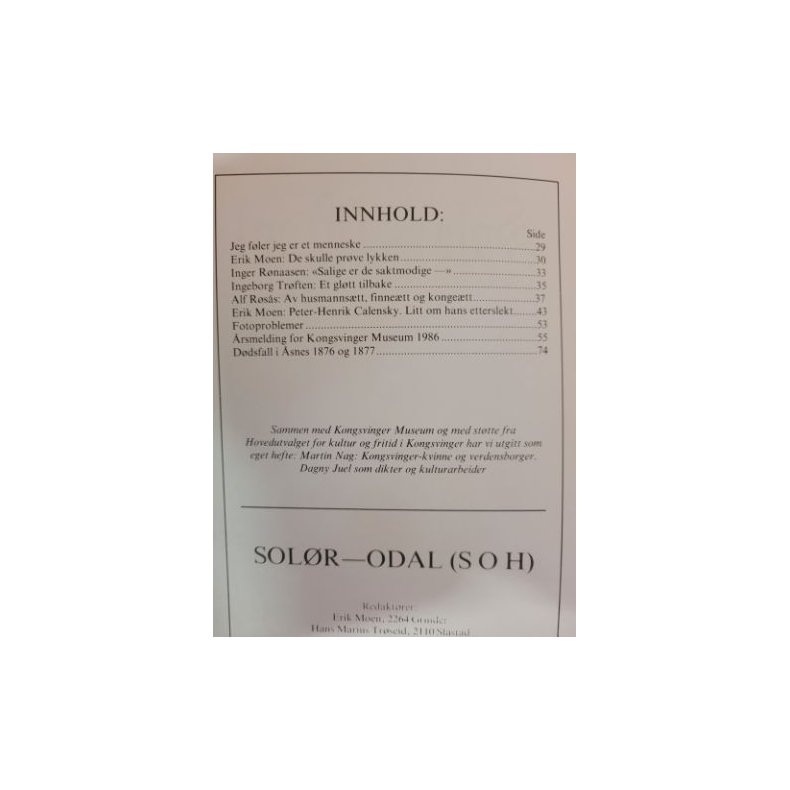 Solr-Odal Nr. 2 - 1987